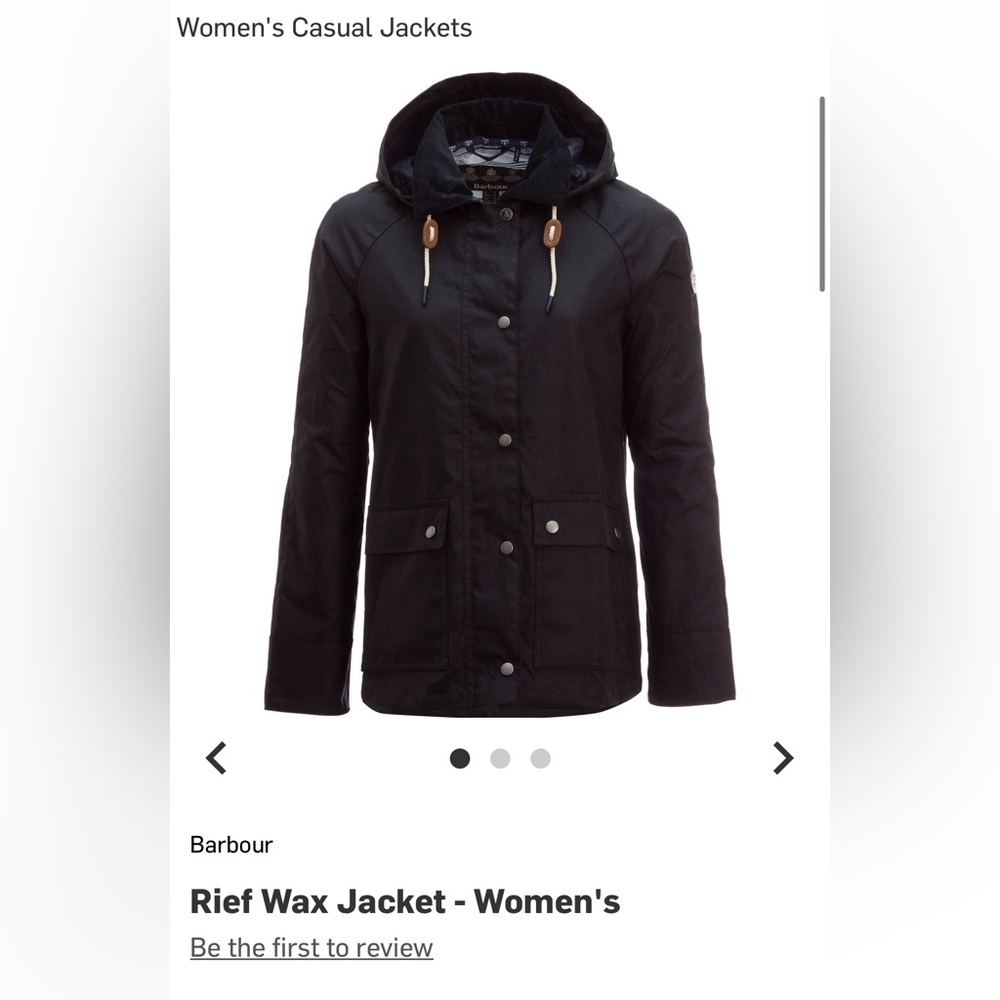 Barbour Women Navy Wax Jacket - Rief